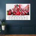 Arsenal FC Premier League Champions 25/26 Rectangle Canvas With Inner Frame – HOATT18425
