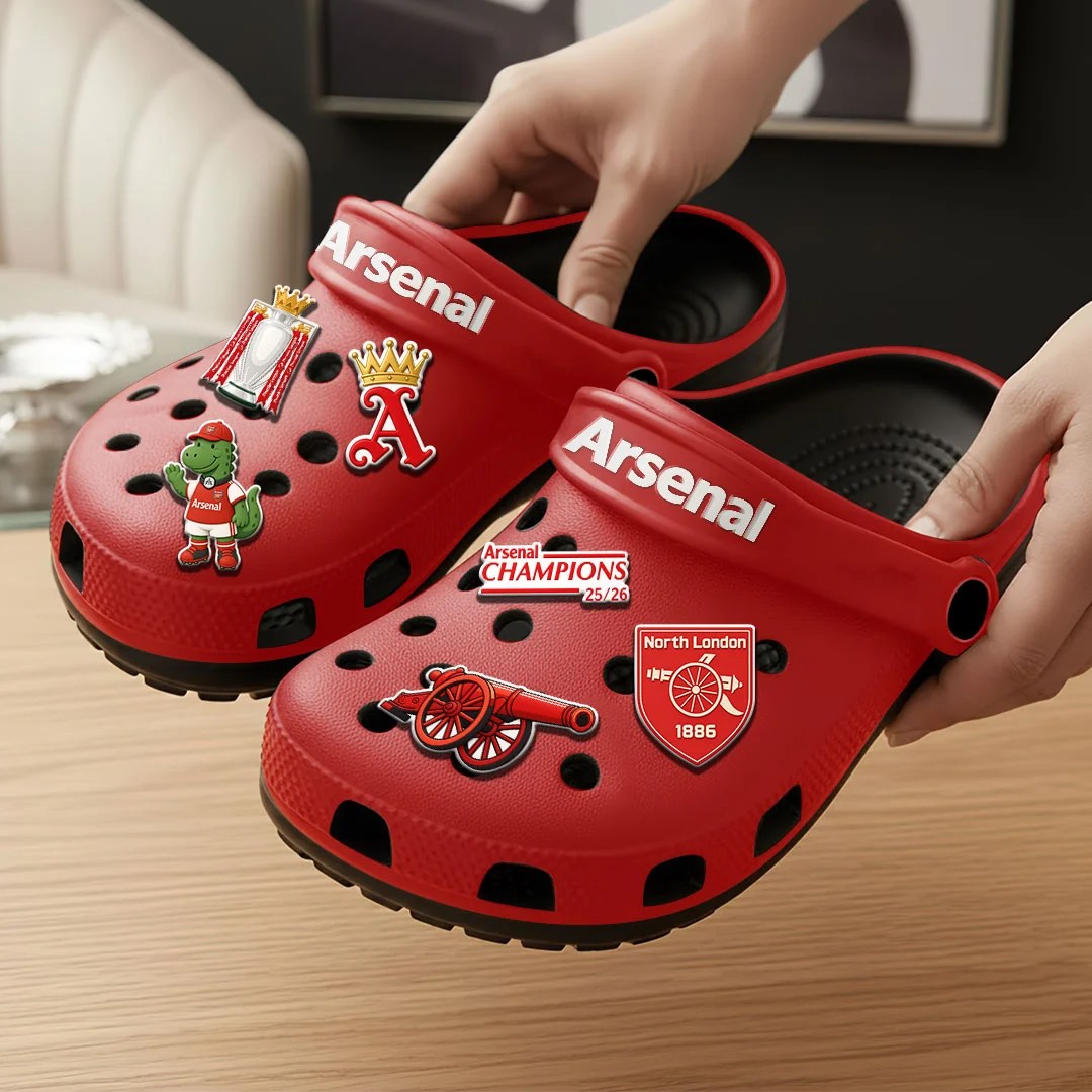 Arsenal FC Premier League Champions 25/26 Custom Clogs – HOATT20519