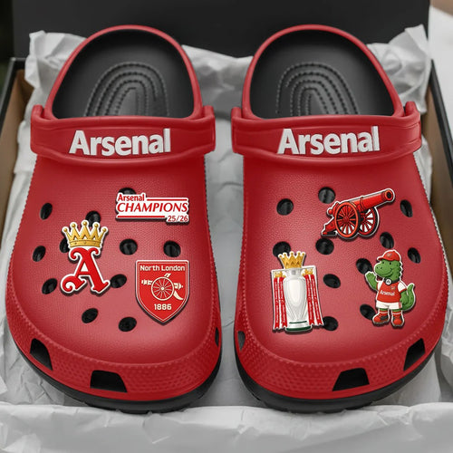 Arsenal FC Premier League Champions 25/26 Custom Clogs – HOATT20519