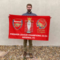 Arsenal FC Premier League Champions 25/26 3D Double-side House Flag – HOATT18146