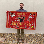 Arsenal FC Premier League Champions 25/26 3D Double-side House Flag – HOATT18305