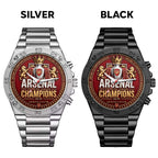 Arsenal FC Premier League Champions 25/26 Gentleman Stainless Steel Watch – TMTHU6432