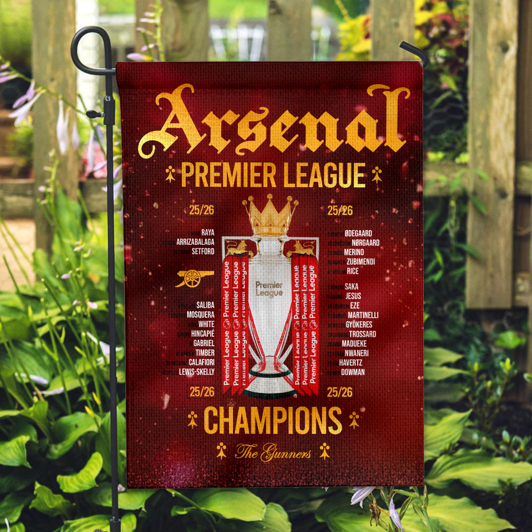 Arsenal FC Premier League Champions 25/26 Double-side Garden Flag – HOATT18199