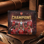 Arsenal FC Premier League Champions 25/26 3D Leather Men Wallet – GNE6631