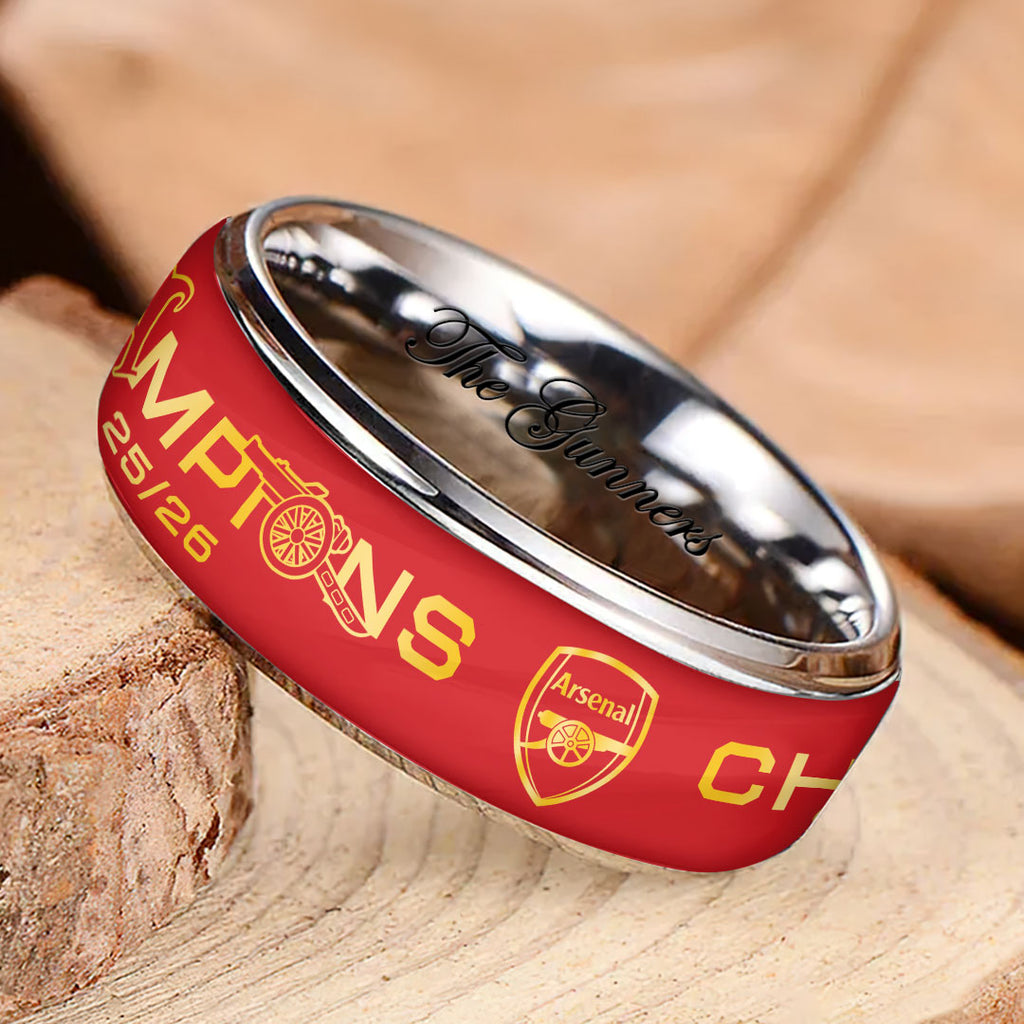 Arsenal FC Premier League Champions 25/26 Custom Alloy Ring – HOATT18075