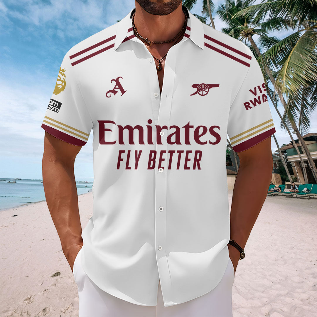 Arsenal FC Premier League Champions 25/26 Short Sleeve Button-Down Shirt – HOATT18223