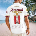 Arsenal FC Premier League Champions 25/26 Short Sleeve Button-Down Shirt – HOATT18286