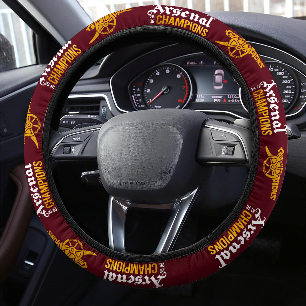 Arsenal FC Premier League Champions 25/26 Steering Wheel Cover – HOATT18273
