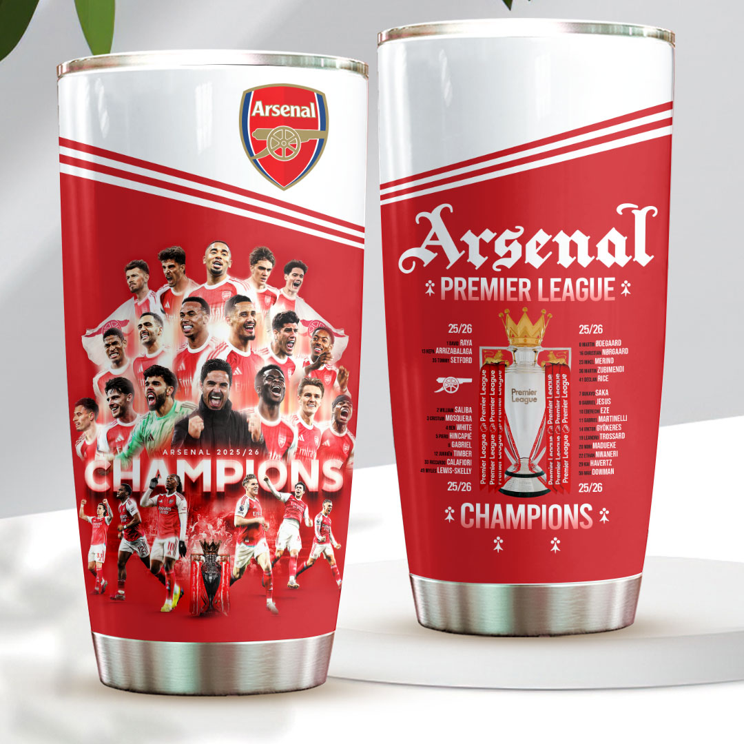 Arsenal FC Premier League Champions 25/26 Tumbler Cup – HOATT18098