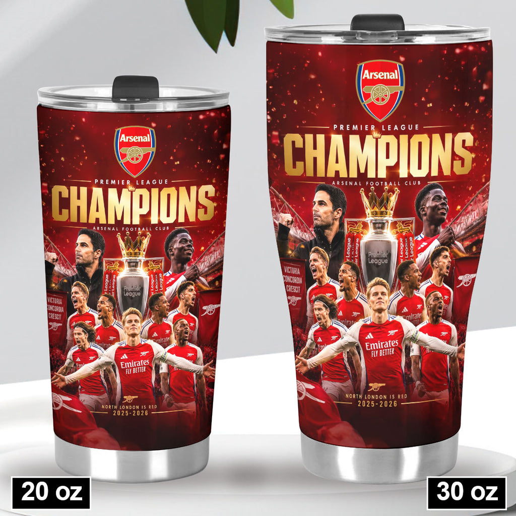 Arsenal FC Premier League Champions 25/26 Tumbler Cup – HOATT18234