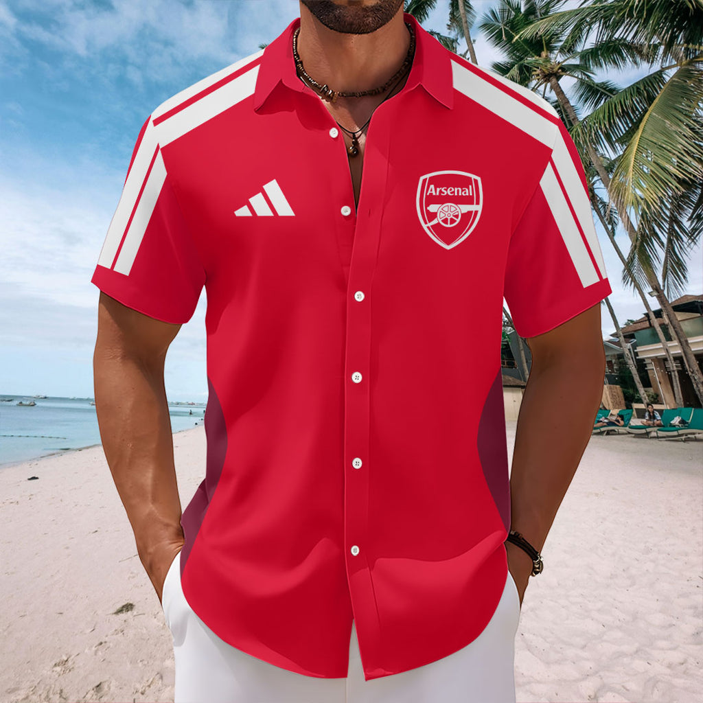 Arsenal FC Short Sleeve Button-Down Shirt – TMTHU6743