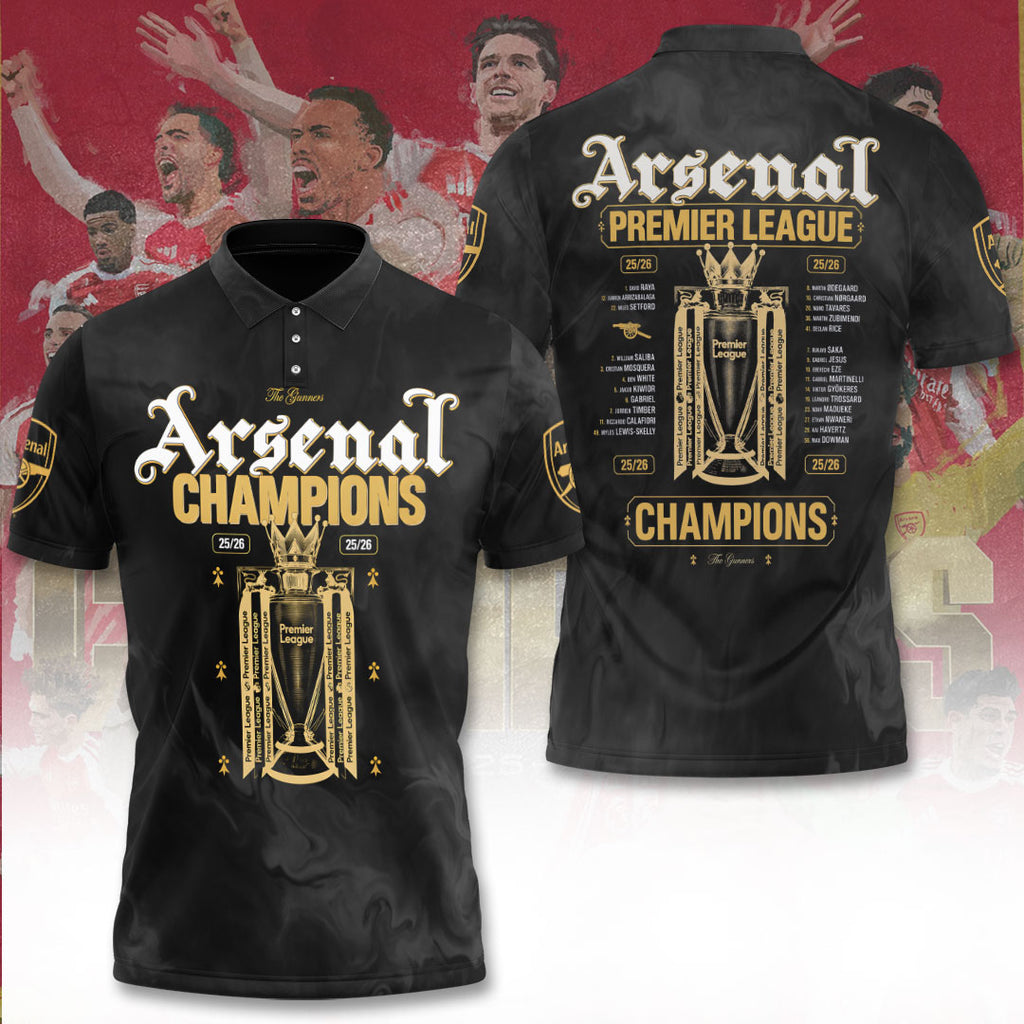 Arsenal FC Premier League Champions 25/26 3D Apparel – TANTN23010