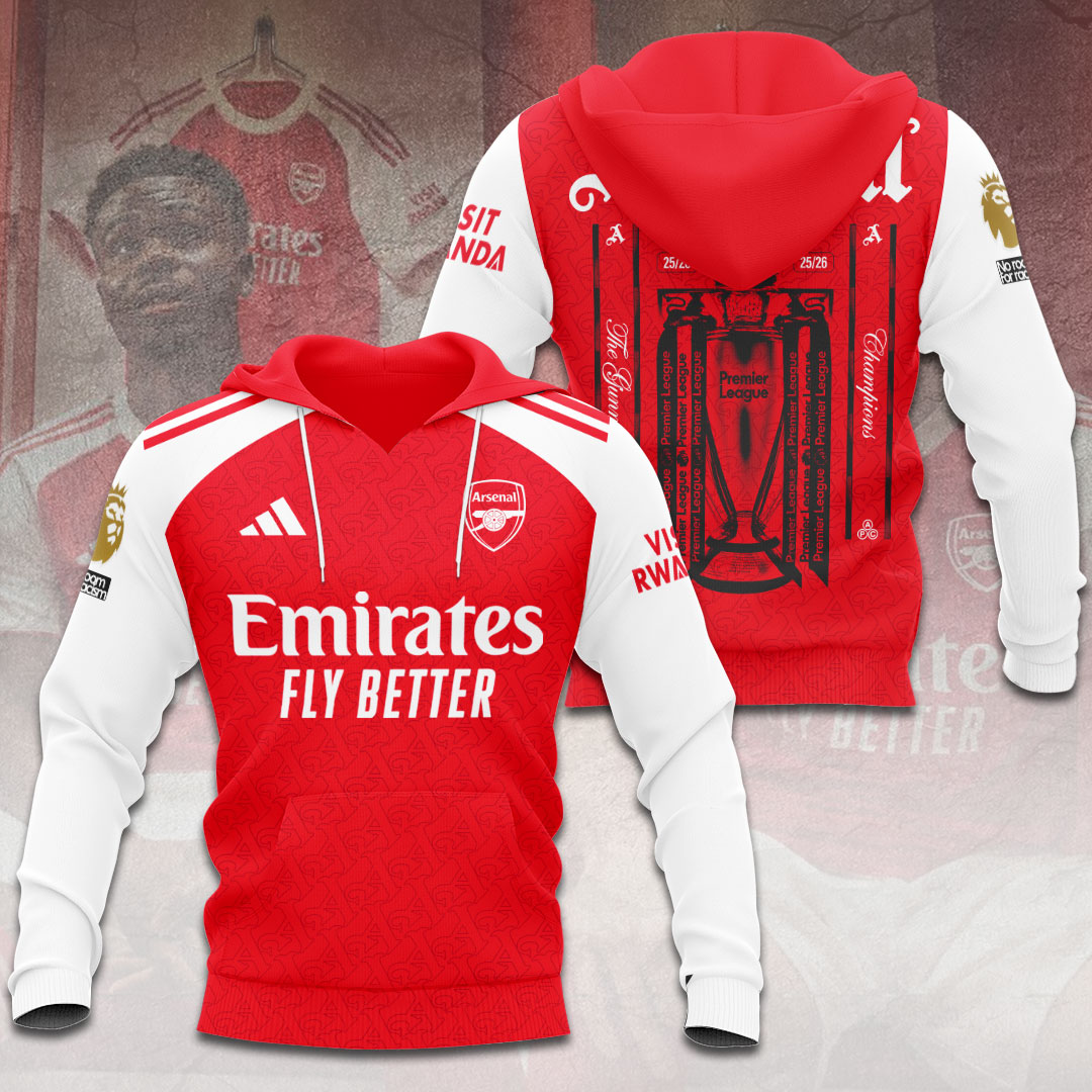 Arsenal FC Premier League Champions 25/26 3D Apparel – TANTN23049