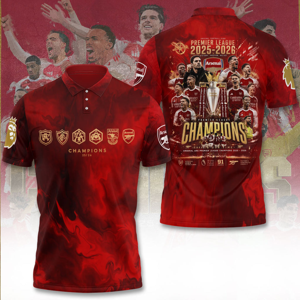 Arsenal FC Premier League Champions 25/26 3D Apparel – TANTN23140