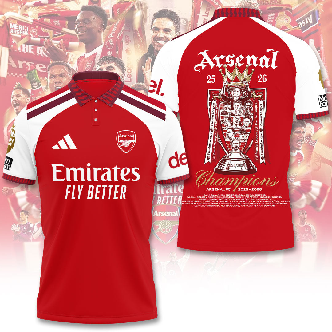 Arsenal FC Premier League Champions 25/26 3D Apparel – TANTN24491