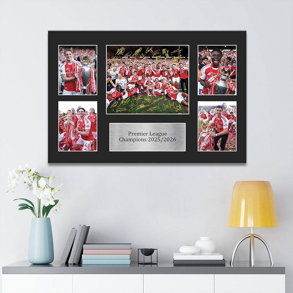 Arsenal FC Premier League Champions 25/26 Rectangle Canvas With Inner Frame – TANTN23491