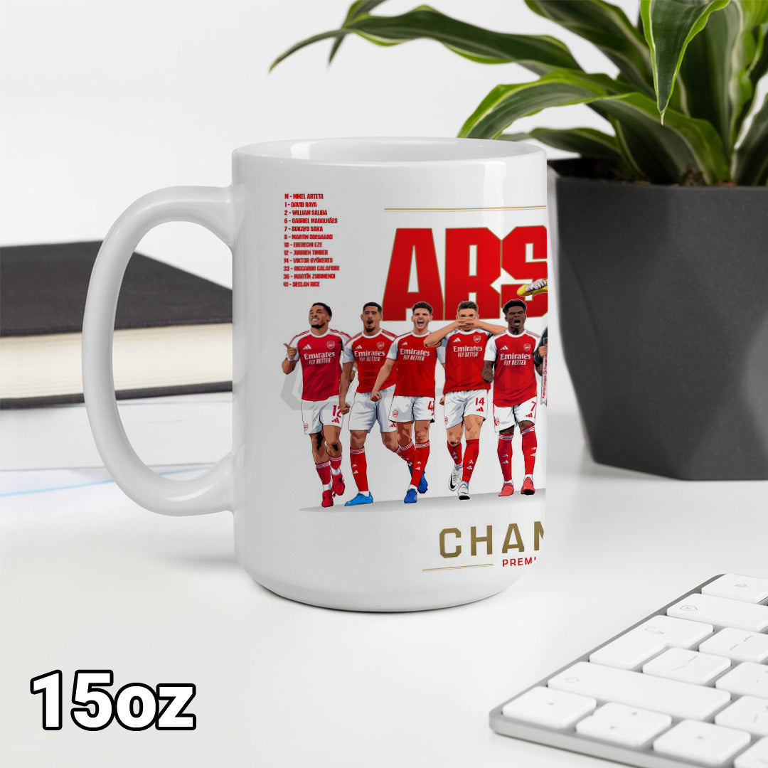 Arsenal FC Premier League Champions 25/26 Ceramic Mug – TANTN22998