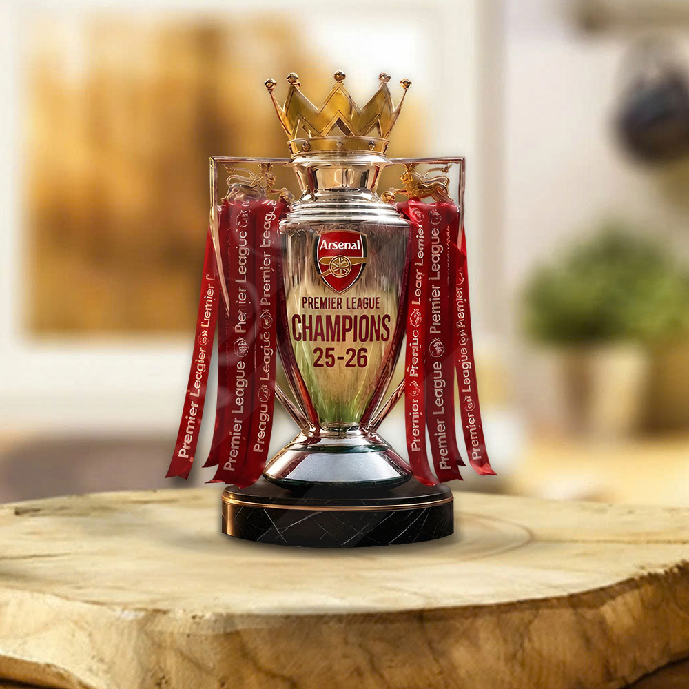Arsenal FC Premier League Champions 25/26 Custom Shape Acrylic Plaque – TANTN23097