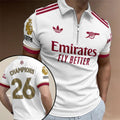Arsenal FC Premier League Champions 25/26 Zip Polo Shirt – TANTN23366