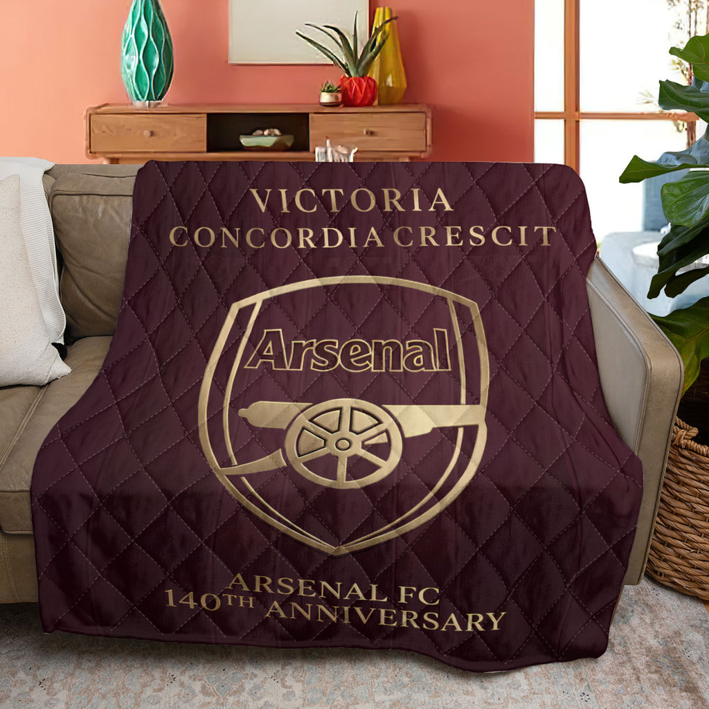 Arsenal FC 140th Anniversary Quilt Blanket – TMTHU3046
