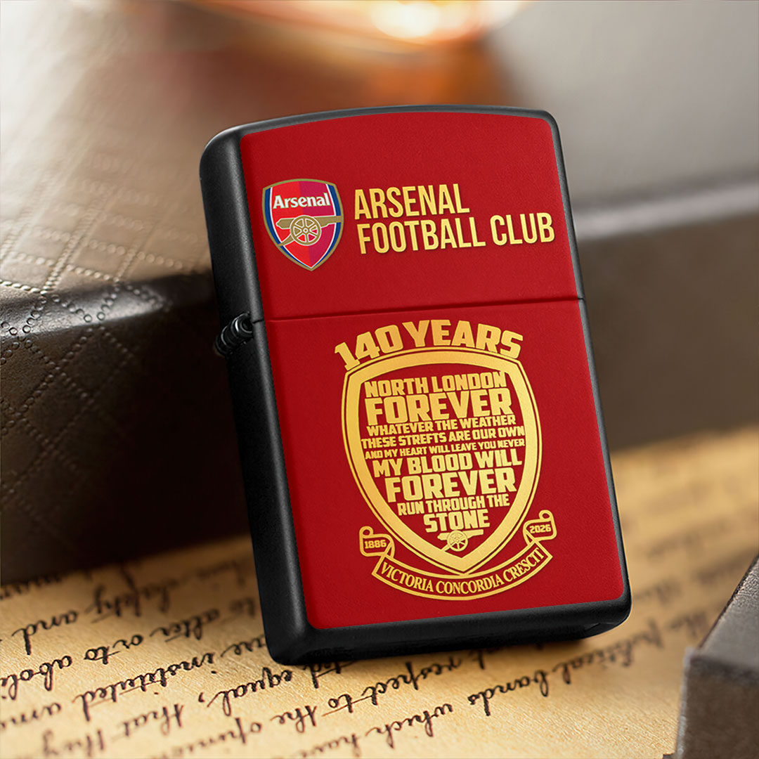 Arsenal FC 140th Anniversary Zippo Lighter Case (No Insert) – TMTHU2590