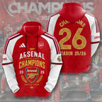 Arsenal FC Premier League Champions 25/26 3D Apparel – GNE7067