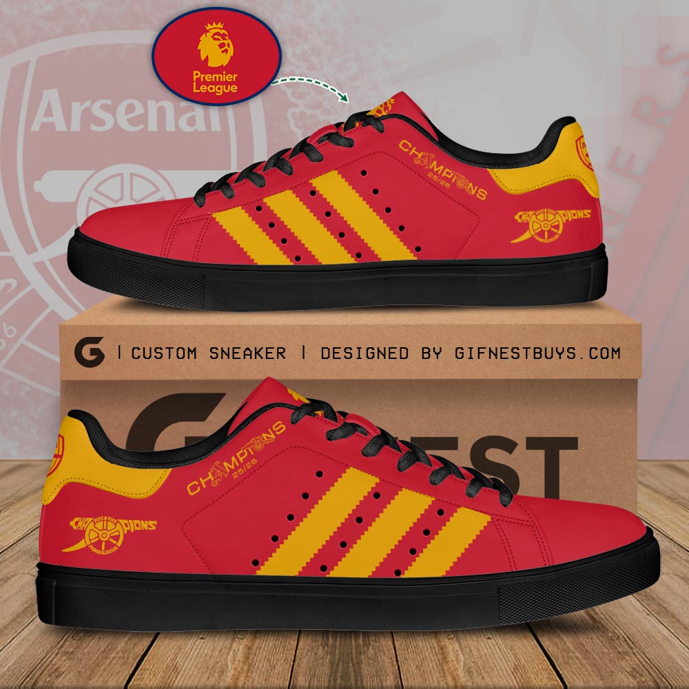 Arsenal FC Premier League Champions 25/26 Custom SS Shoes – HOATT18338
