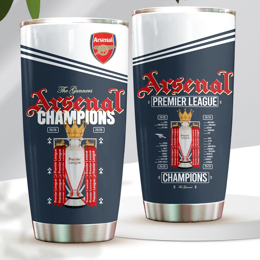Arsenal FC Premier League Champions 25/26 Tumbler Cup – HOATT18162