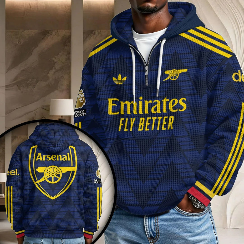 Arsenal FC Premier League 26/27 3D Unisex Waffle Hoodie – TANTN25459