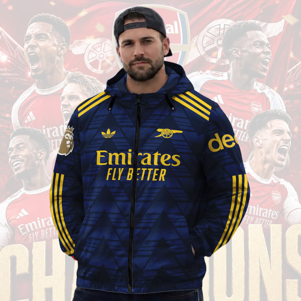 Arsenal FC Premier League Champions 25/26 3D Windbreaker Jacket – TANTN24497
