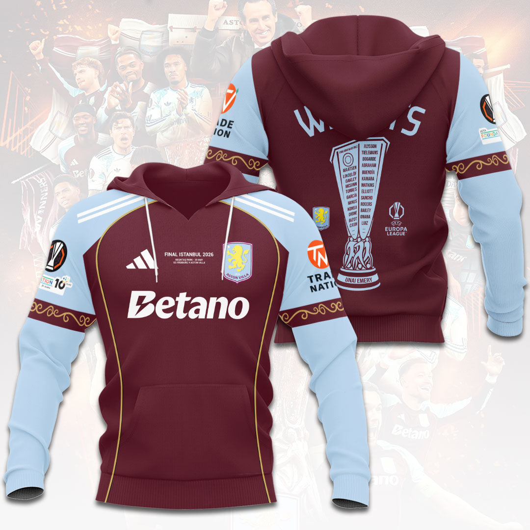 Aston Villa FC 2025-26 UEFA Europa League 3D Apparel – HOATT18177