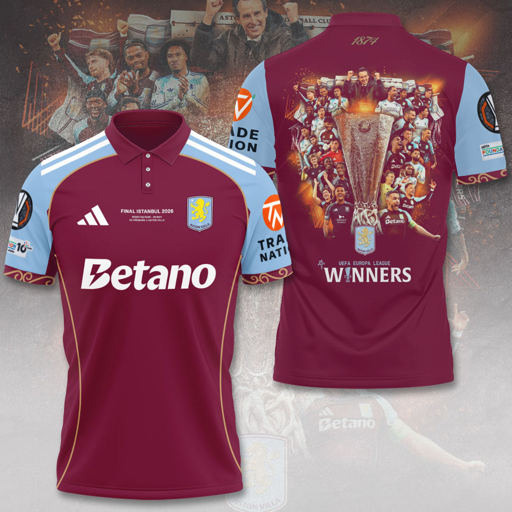 Aston Villa Europa League Winners 25/26 3D Apparel – TANTN23056
