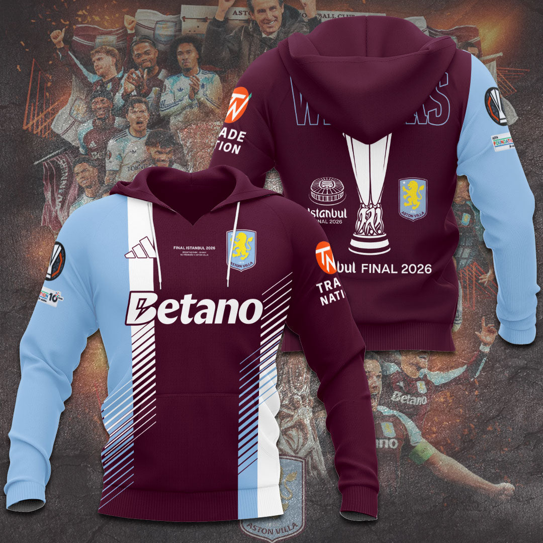 Aston Villa FC Europa League Winners 25/26 3D Apparel – TANTN23227