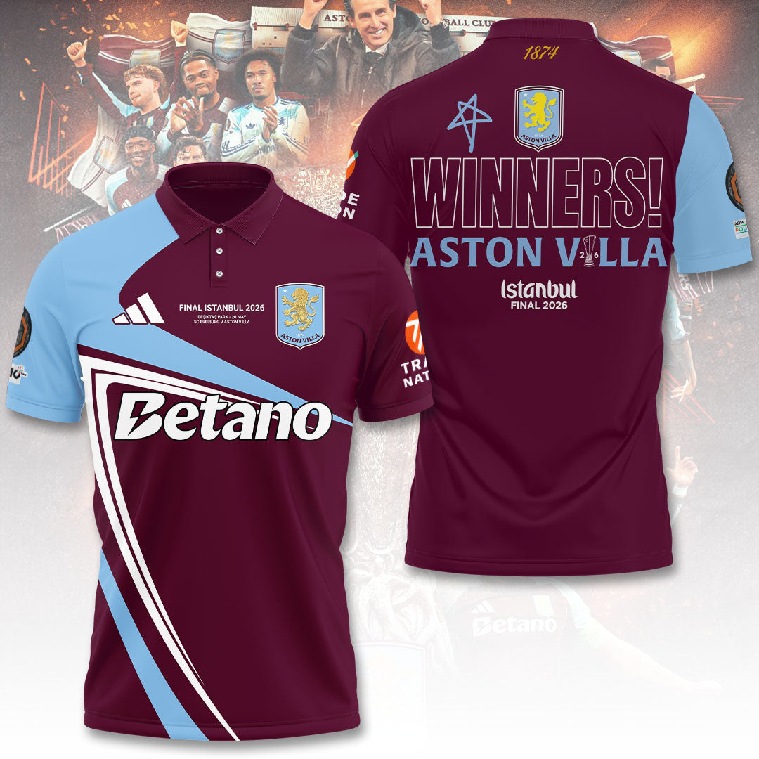 Aston Villa FC Europa League Winners 25/26 3D Apparel – TANTN23228