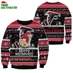 Atlanta Falcons Merrykissmyass Funny Santa Claus Christmas Ugly Sweater