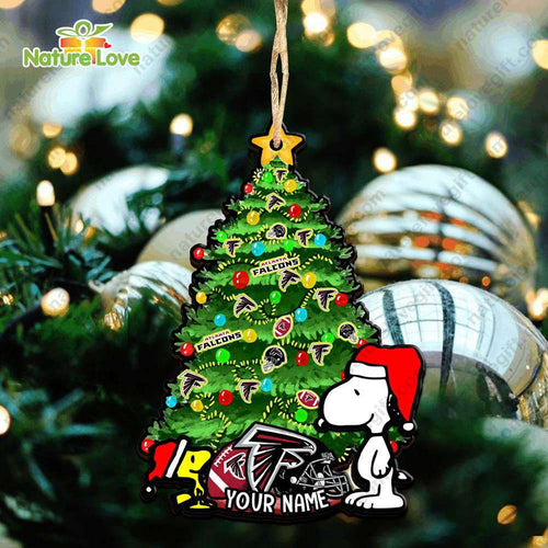 Atlanta Falcons Snoopy Peanuts Custom Christmas Ornament Xmas Tree Decorations