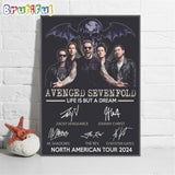 Avenged Sevenfold Life But A Dream North American Tour 2024 Wall Art Poster Canvas