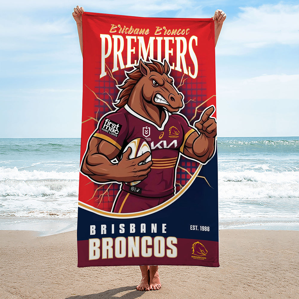 Brisbane Broncos Rectangle Beach Towel – TMTHU1388