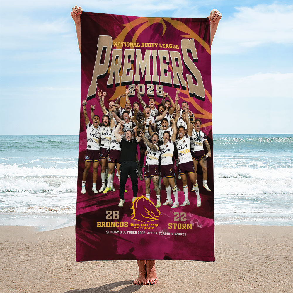 Brisbane Broncos Rectangle Beach Towel – TMTHU1461