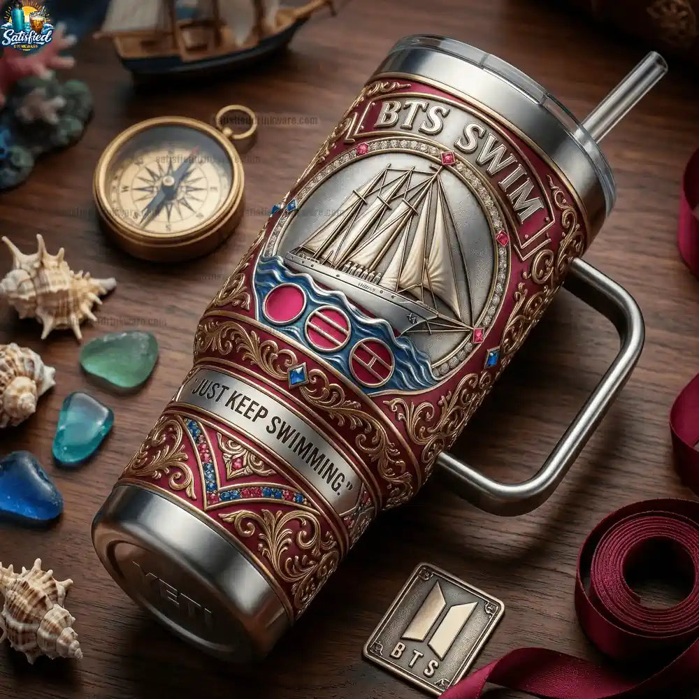 BTS 40oz Tumbler With Handle