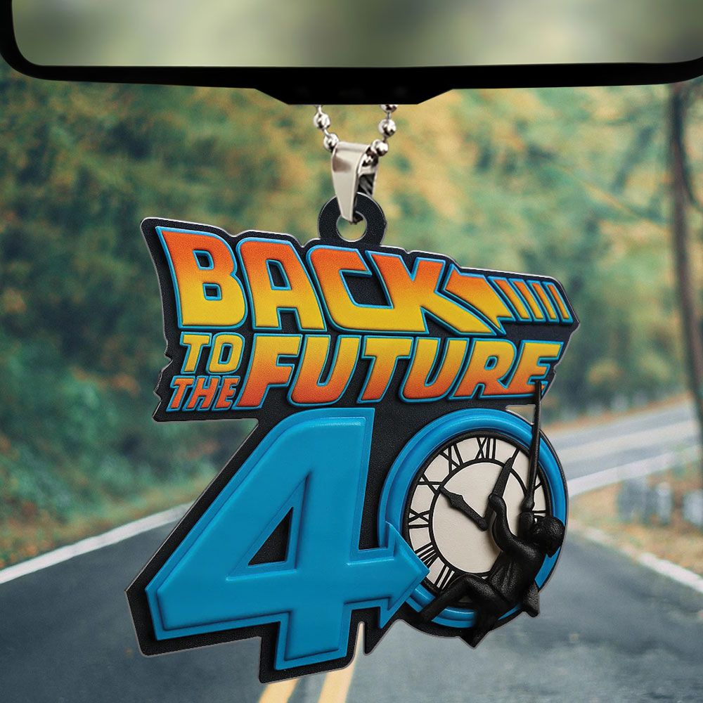 Back To The Future 40th Anniversary Custom shape 2-sided Acrylic Car Ornament – TMTHU1847