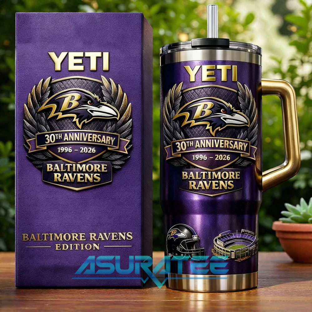 Baltimore Ravens 30th Anniversary Limited Edition YETI Tumbler