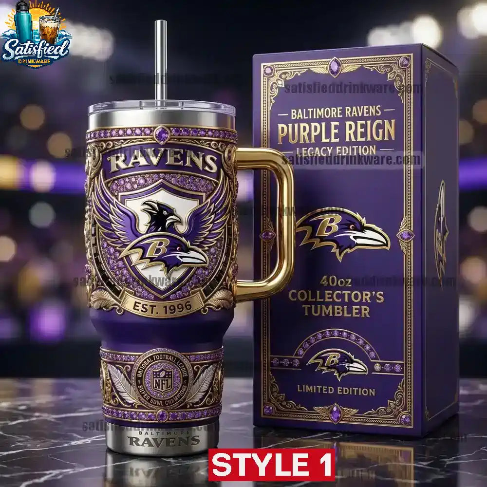 Baltimore Ravens 40oz Commomerative Edition With Handle Tumbler
