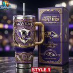 Baltimore Ravens 40oz Commomerative Edition With Handle Tumbler