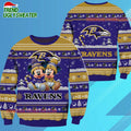 Baltimore Ravens NFL Mickey Minnie Ugly Christmas Sweater