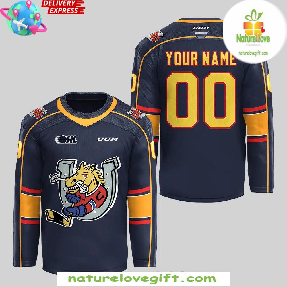 Barrie Colts 2026 Black Hockey Jersey New Uniform