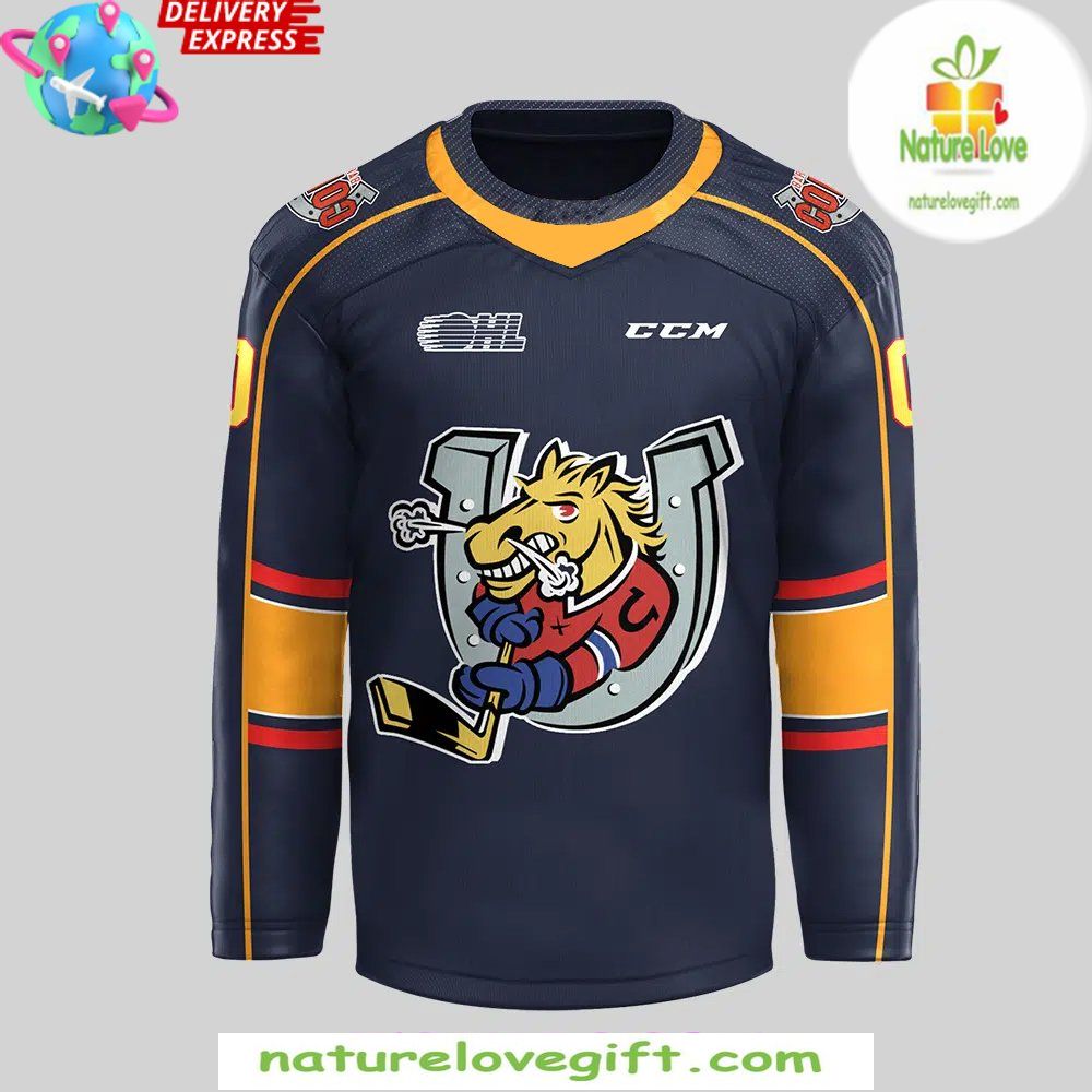 Barrie Colts 2026 Black Hockey Jersey New Uniform