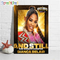 Bianca Belair And Still Raw Womens Champion At WWE WrestleMania Goes Hollywood Wall Art Poster Canvas