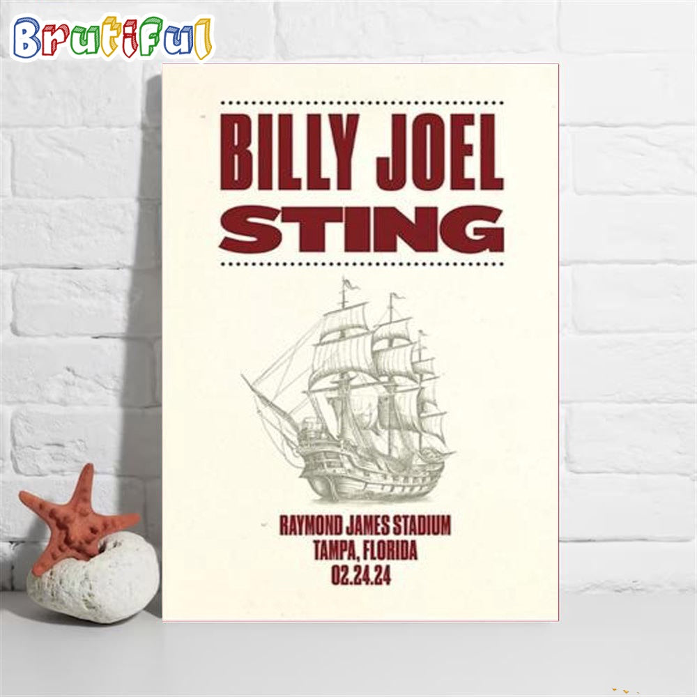 Billy Joel Sting Raymond James Stadium Tampa Poster Canvas