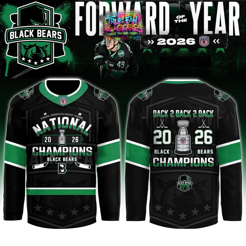 Binghamton Black Bears 2026 Commissioner’s Cup Champions Hockey Jersey